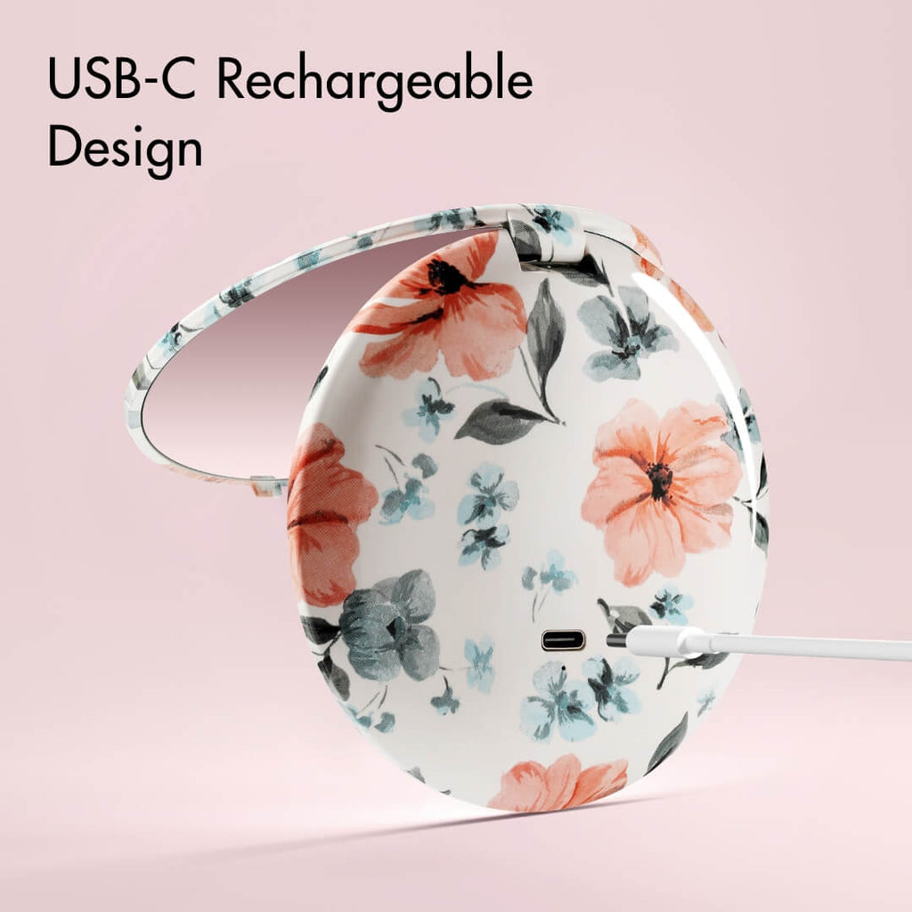 Mini Taylor LED Compact Mirror | Romantic Florals